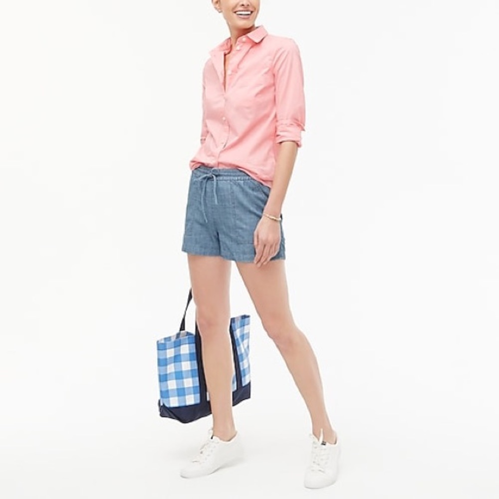 J. Crew PLAID Everyday Canvas Tote Bag - Picture 3 of 3